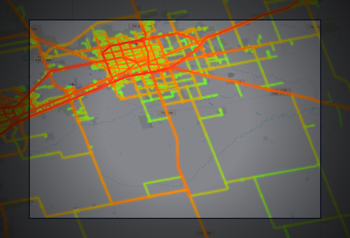 Traffic map of Midland, Texas