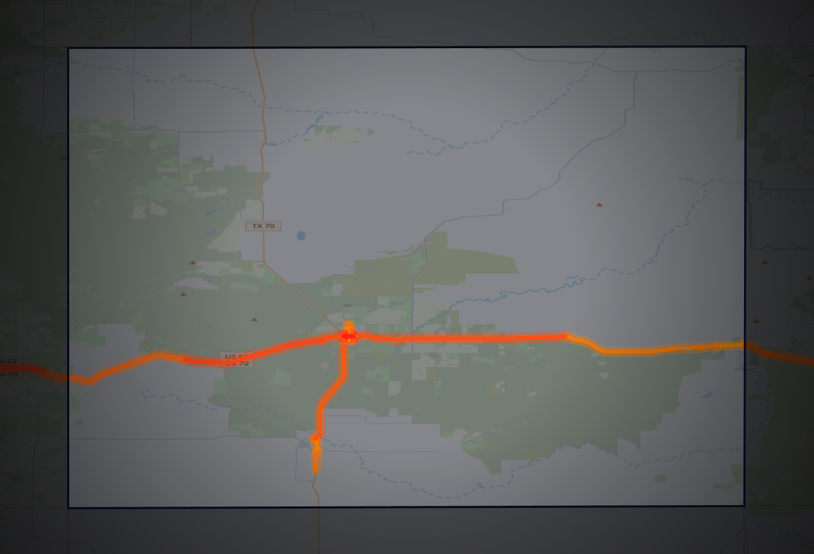 Traffic map of Motley, Texas
