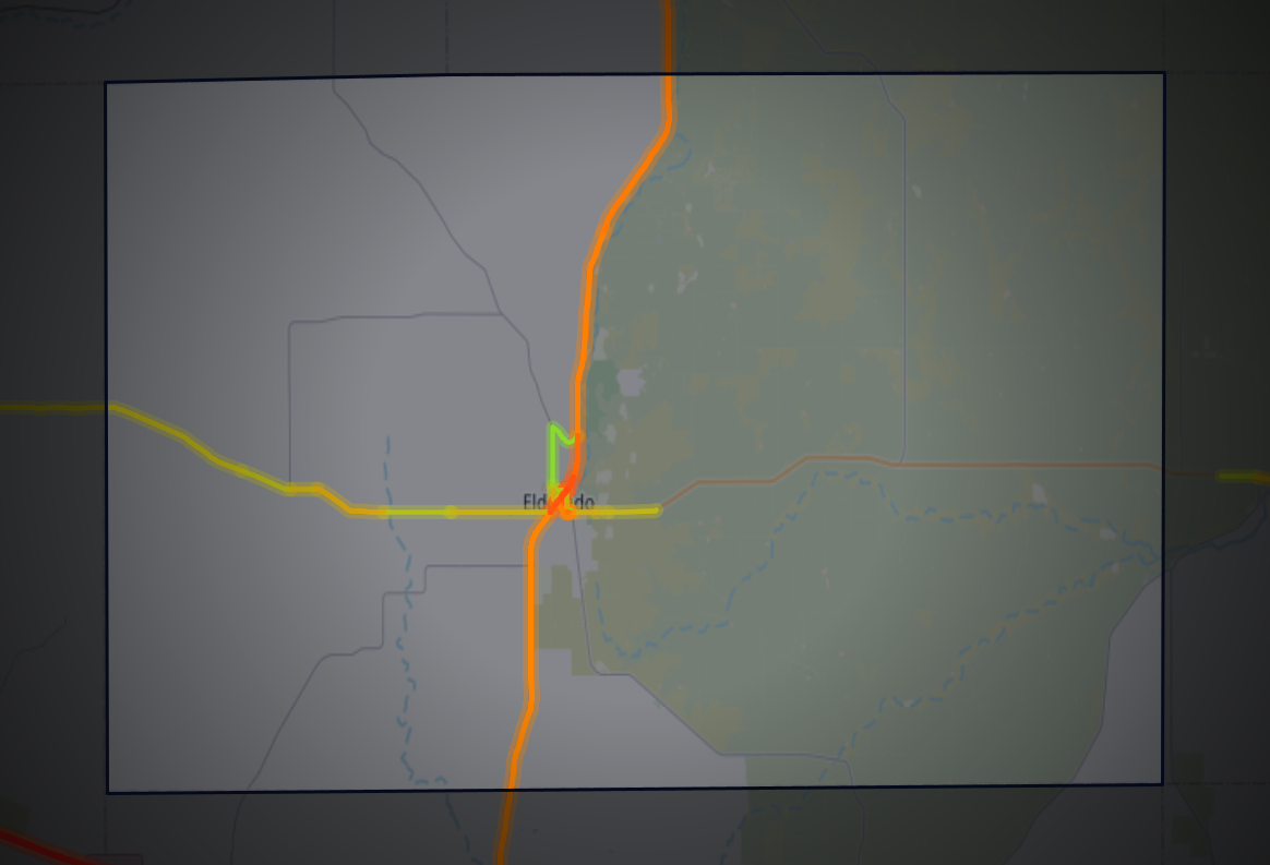 Traffic map of Schleicher, Texas