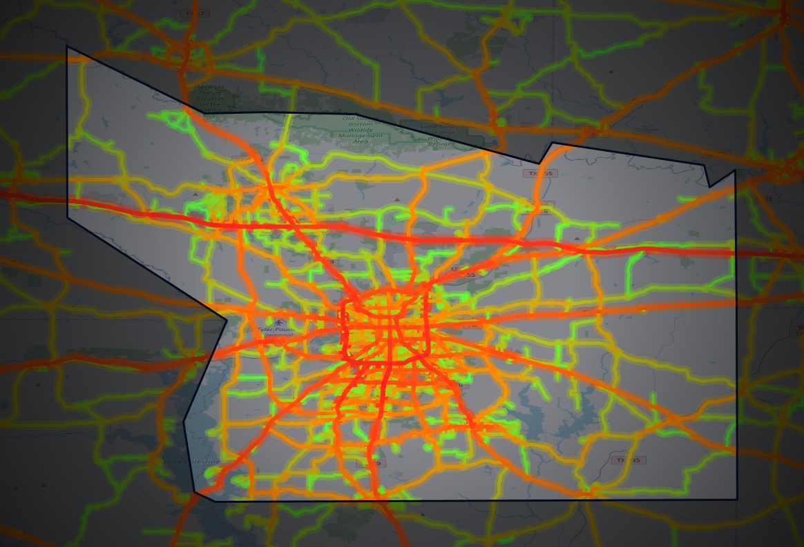 Traffic map of Smith, Texas