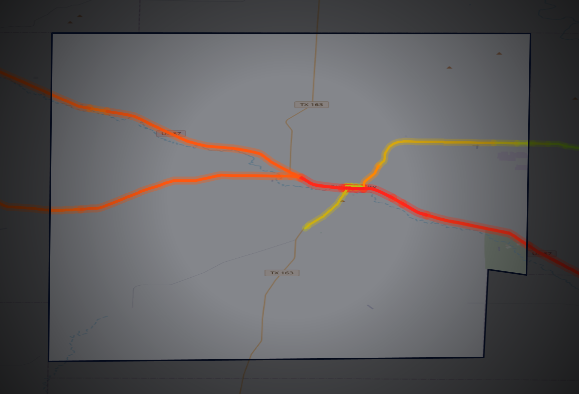Traffic map of Sterling, Texas