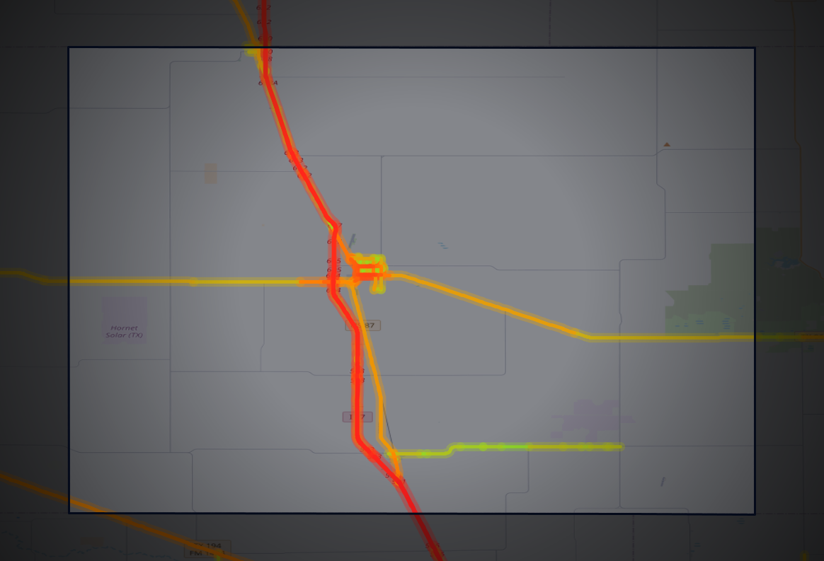 Traffic map of Swisher, Texas