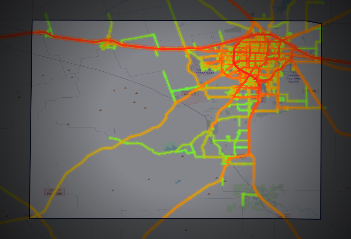 Traffic map of Taylor, Texas