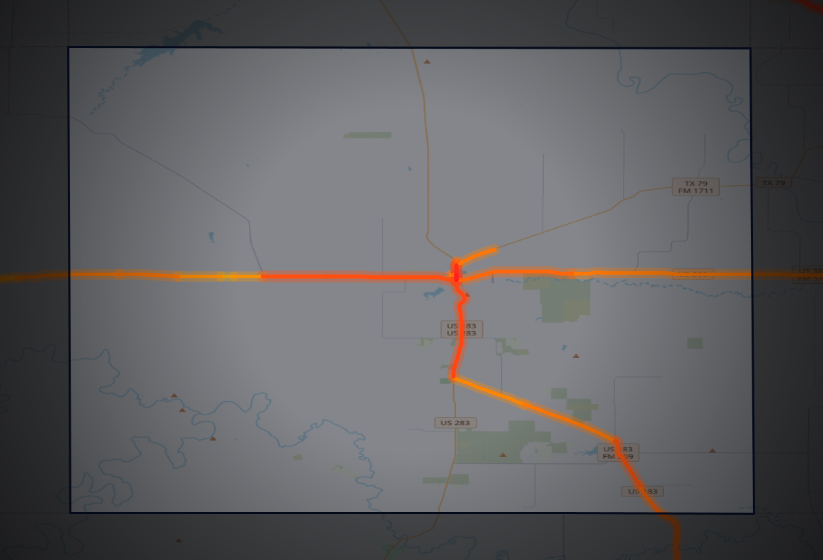 Traffic map of Throckmorton, Texas