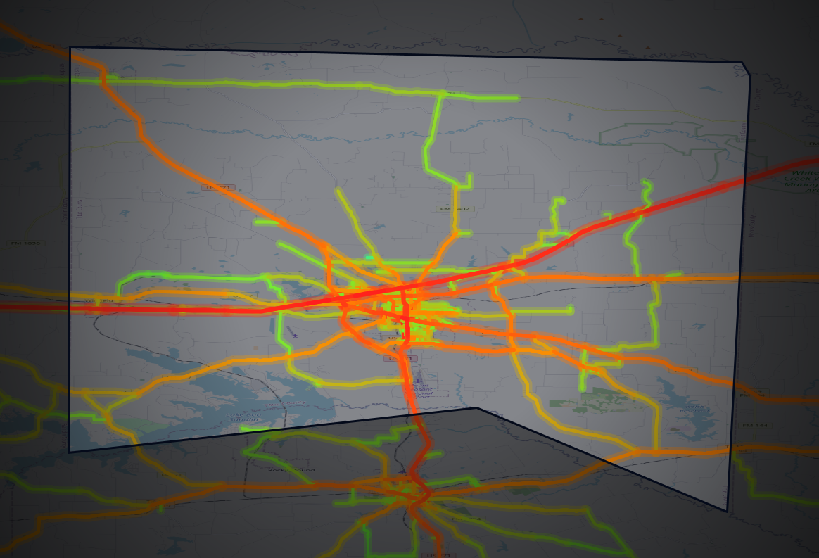Traffic map of Titus, Texas