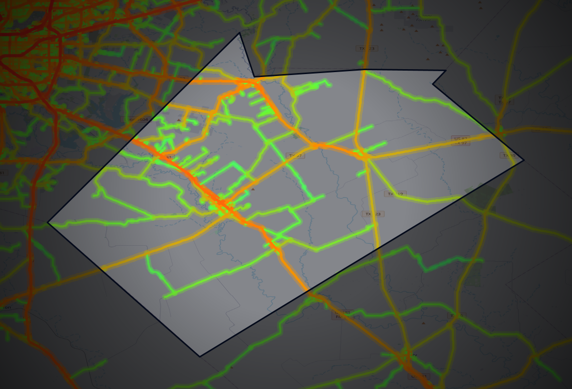 Traffic map of Wilson, Texas