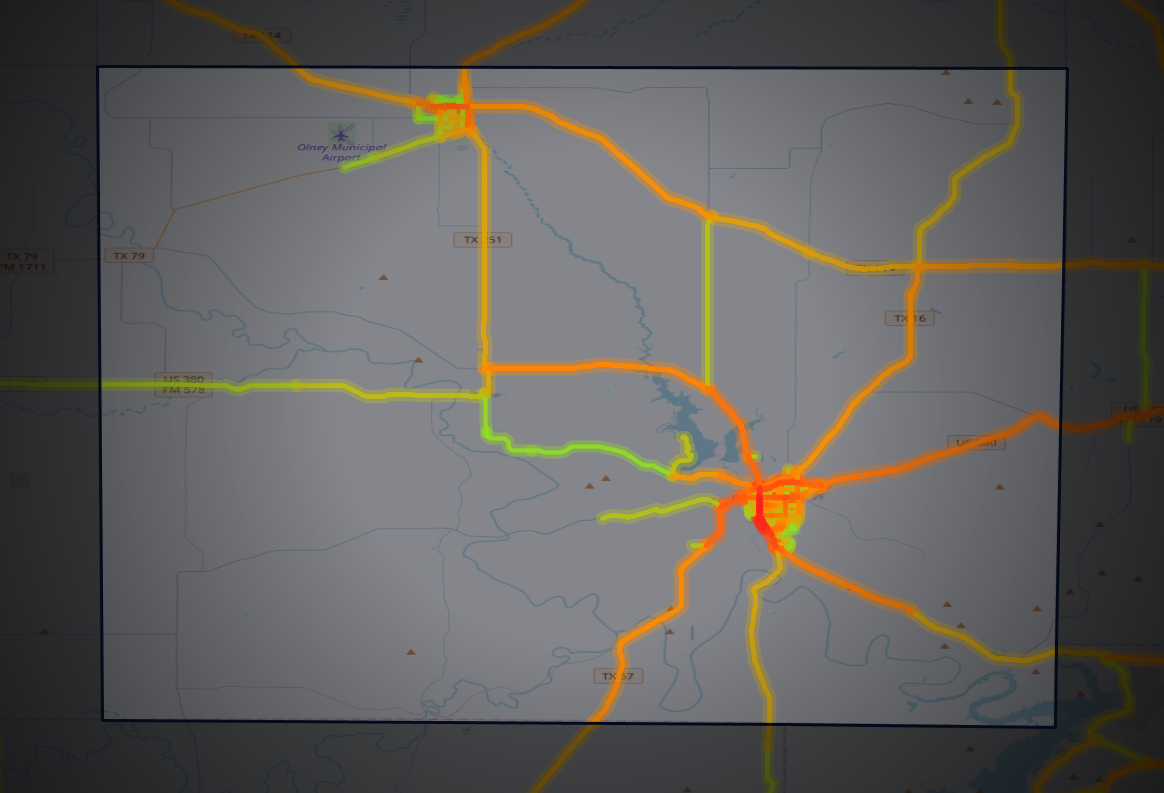 Traffic map of Young, Texas