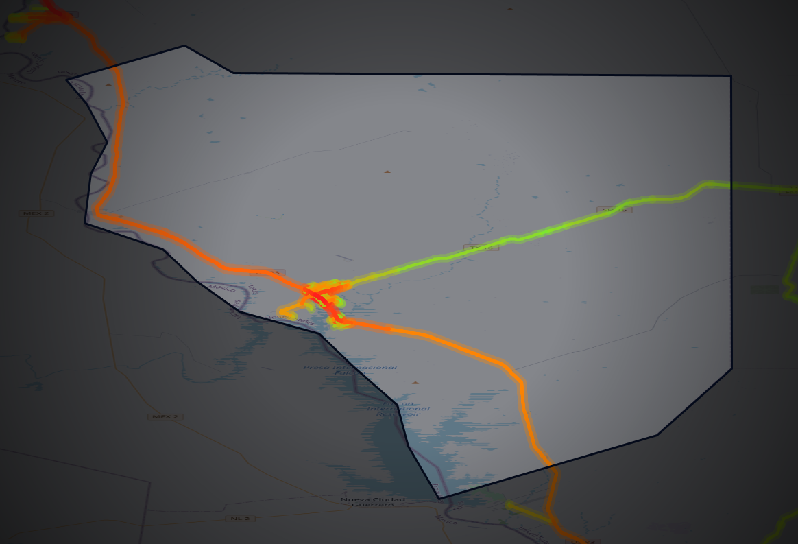 Traffic map of Zapata, Texas