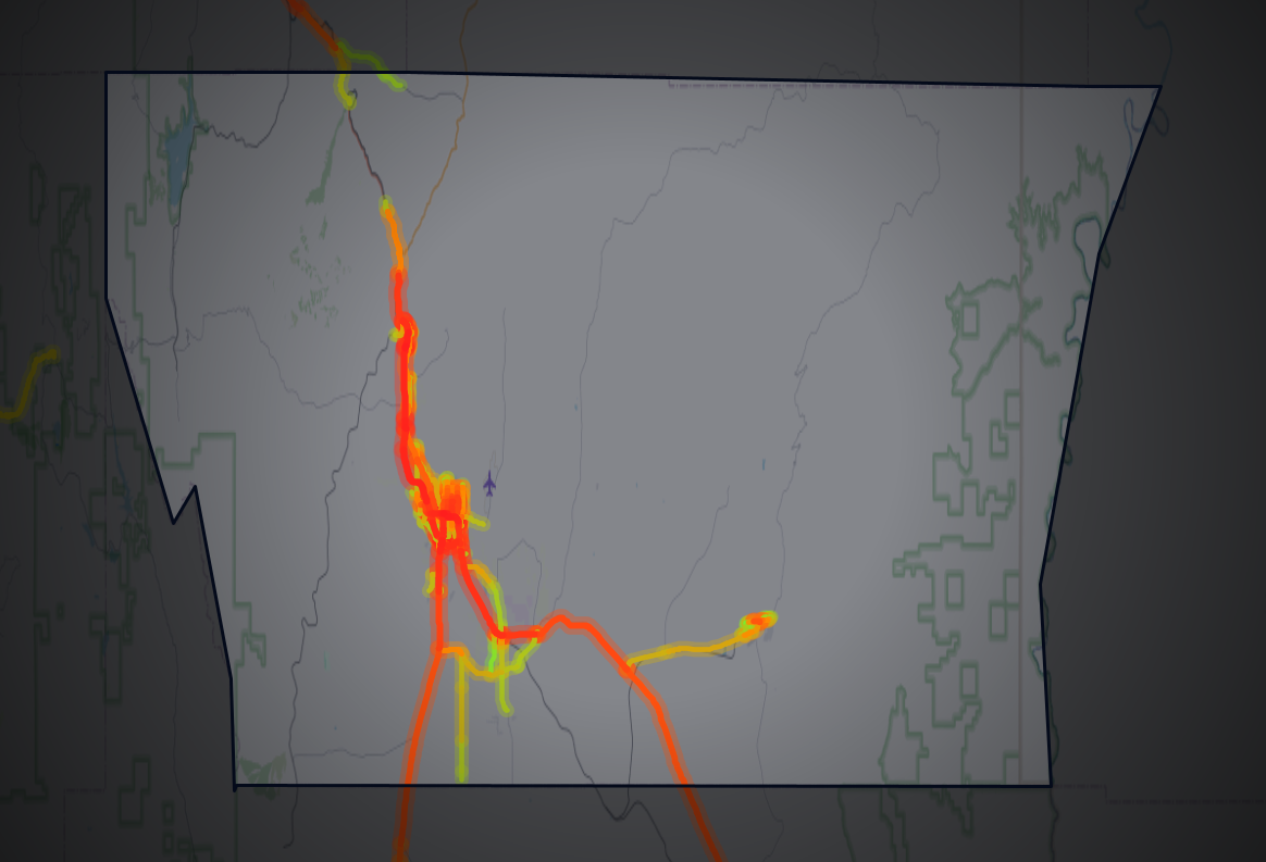 Traffic map of Carbon, Utah