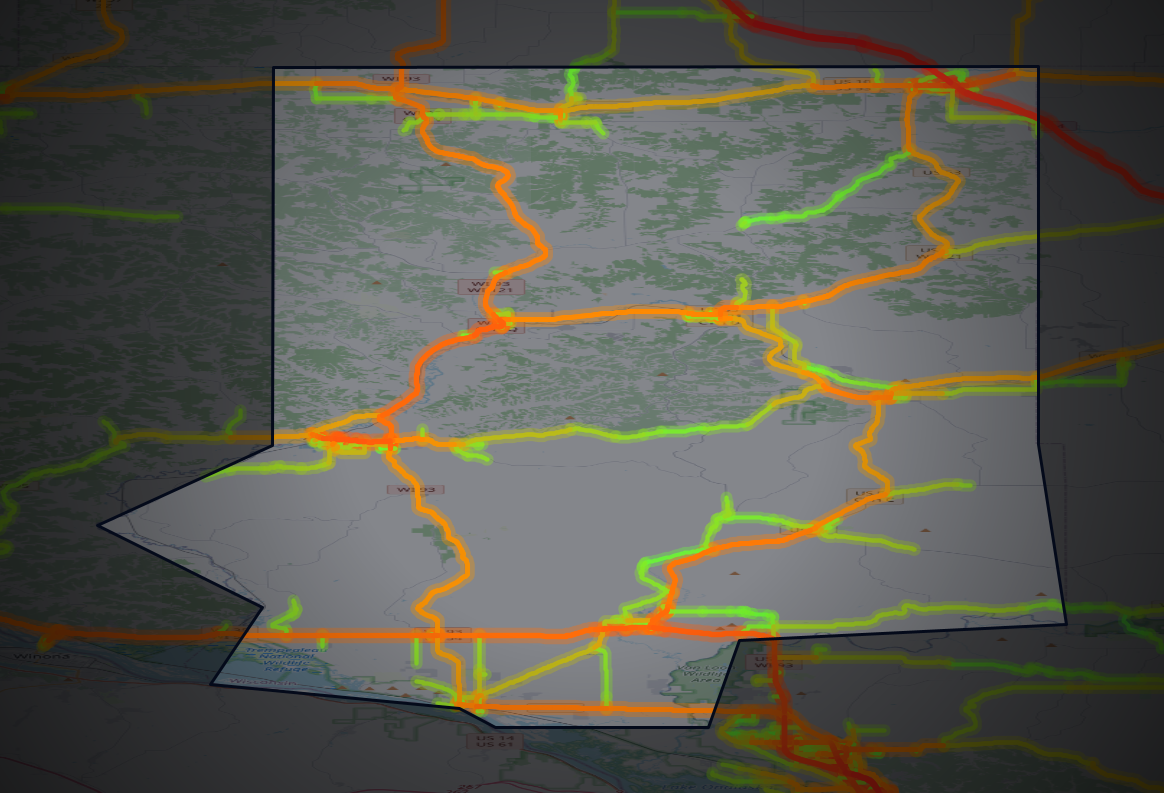 Traffic map of Trempealeau, Wisconsin