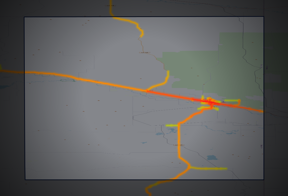 Traffic map of Goshen, Wyoming