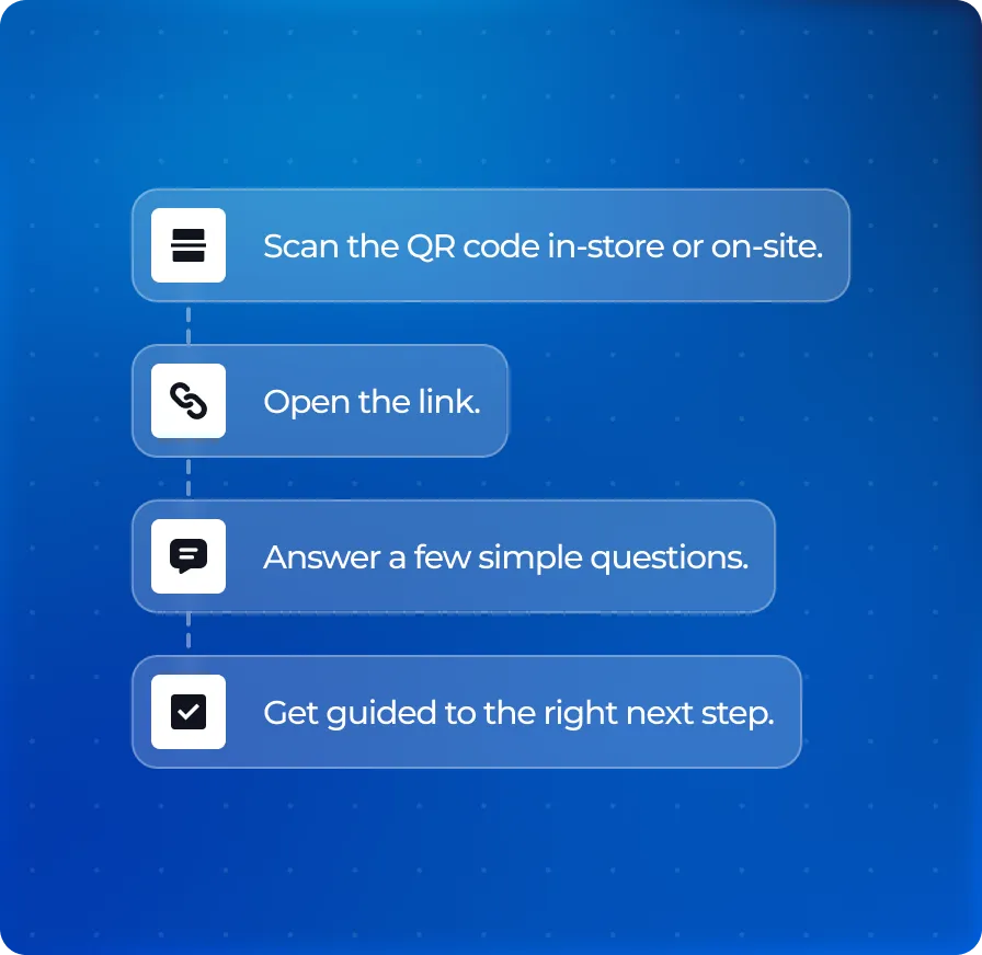 Guide users through a structured conversation