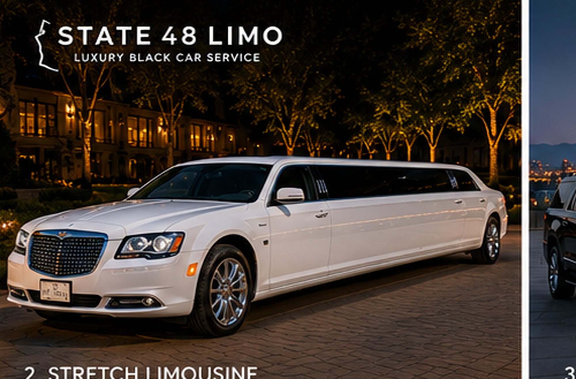 White Chrysler 300 stretch limousine — wedding transportation Phoenix