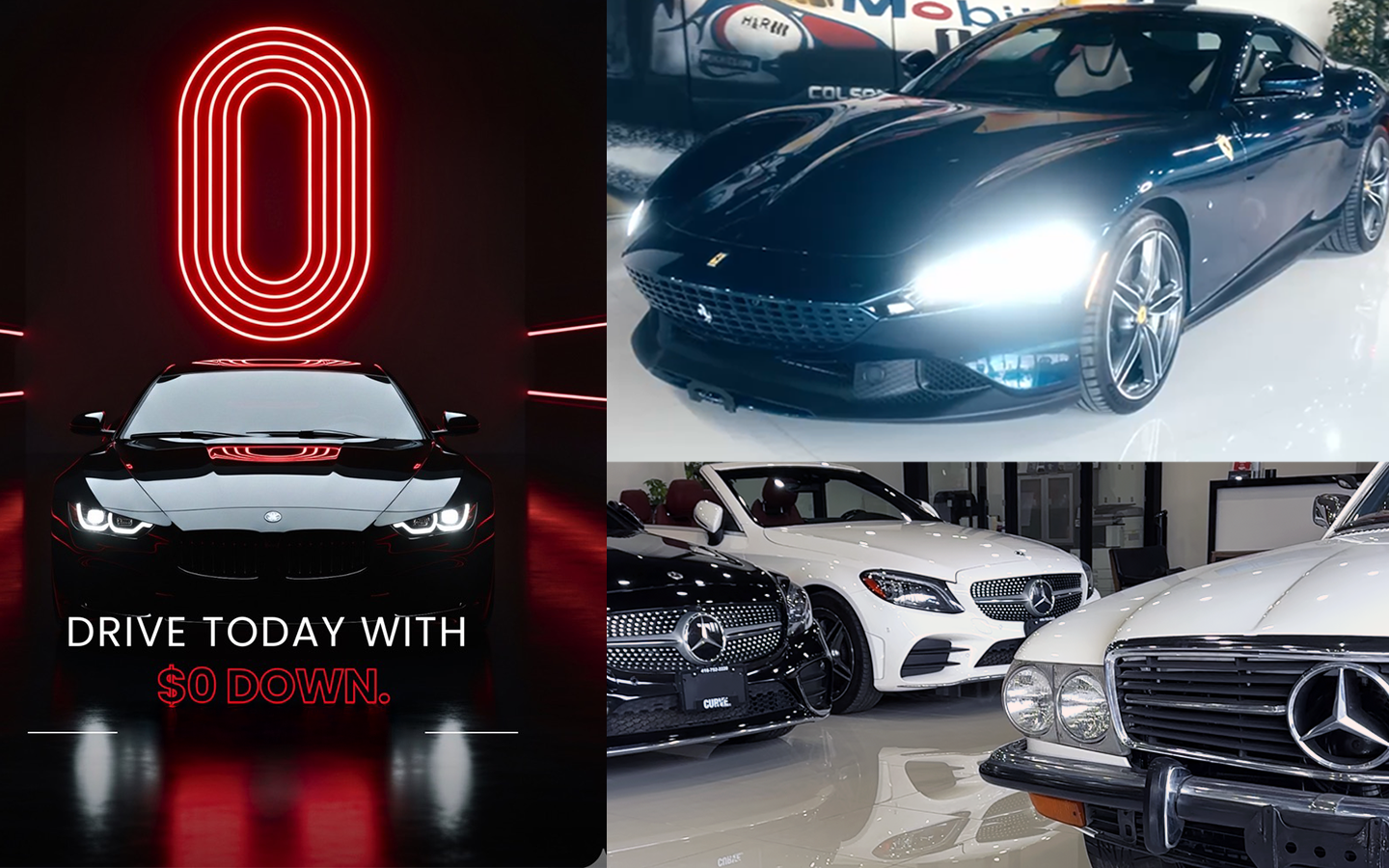 Website design concept created for the car dealership
