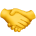 Handshake emoji symbolizing agreement or partnership.