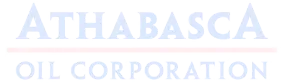 Athabasca Oil Corporation text logo with stylized letter A and a horizontal line underneath.