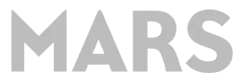 Mars brand name in bold uppercase letters on a grey background.