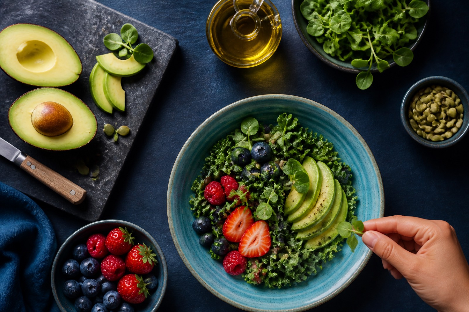Heart-healthy lipid nutrition flat lay