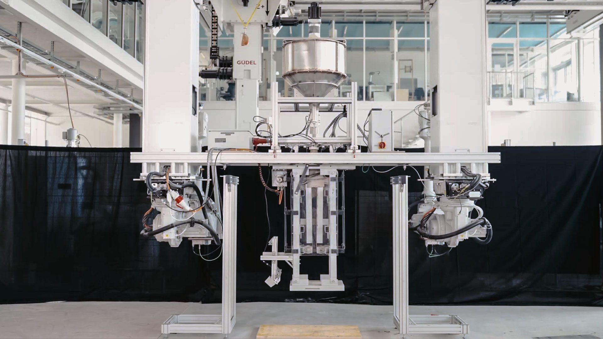 Satellite in orbit against sky.