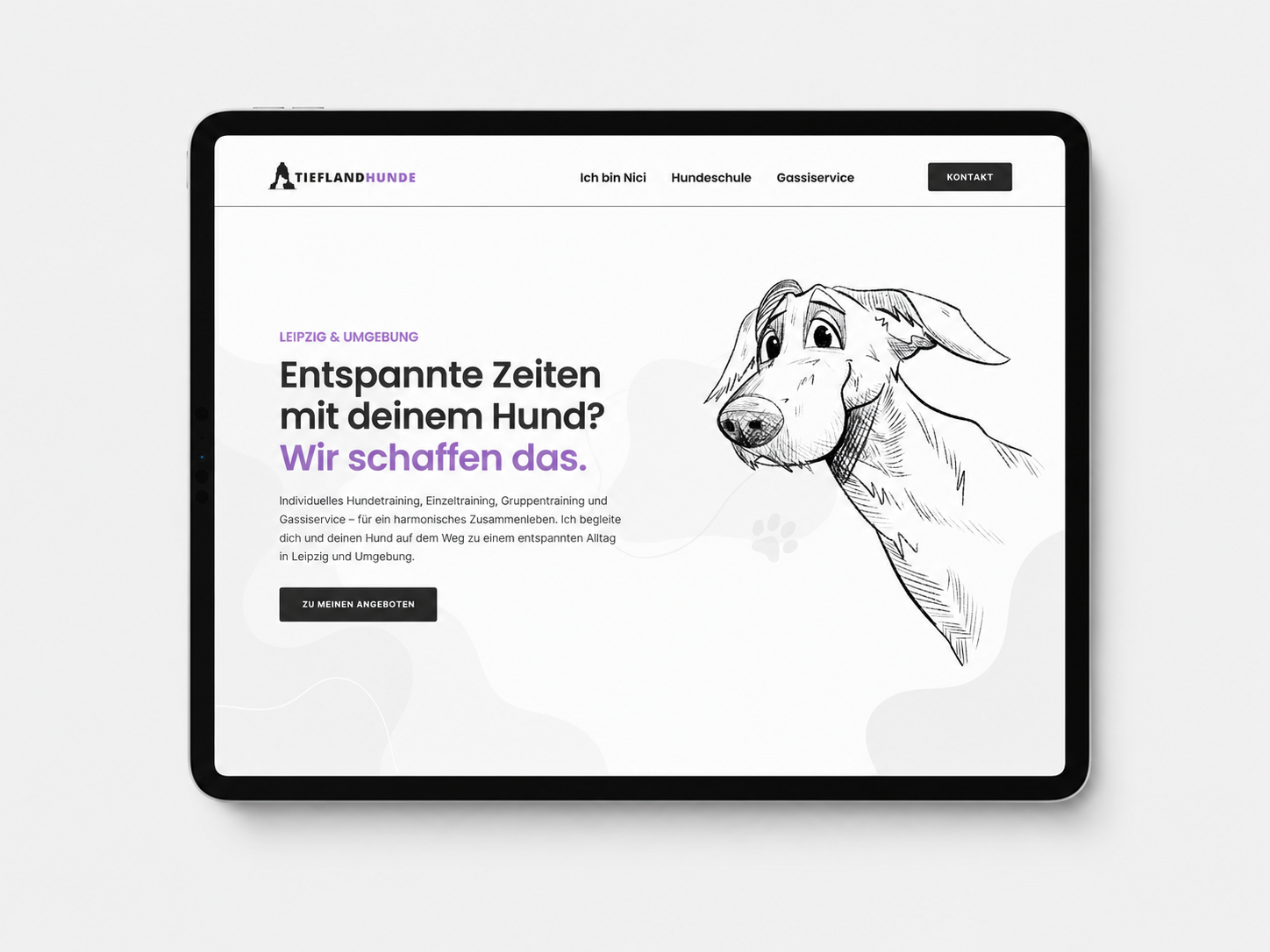 Teiflandhunde, Hundeschule, Illustration, Sophie Parschat, Design, Wordpress
