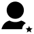 User profile icon with a star badge on the lower right corner.