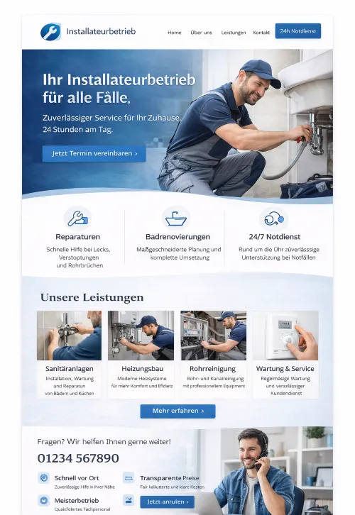 A picture tht shows an example of an Website Installer