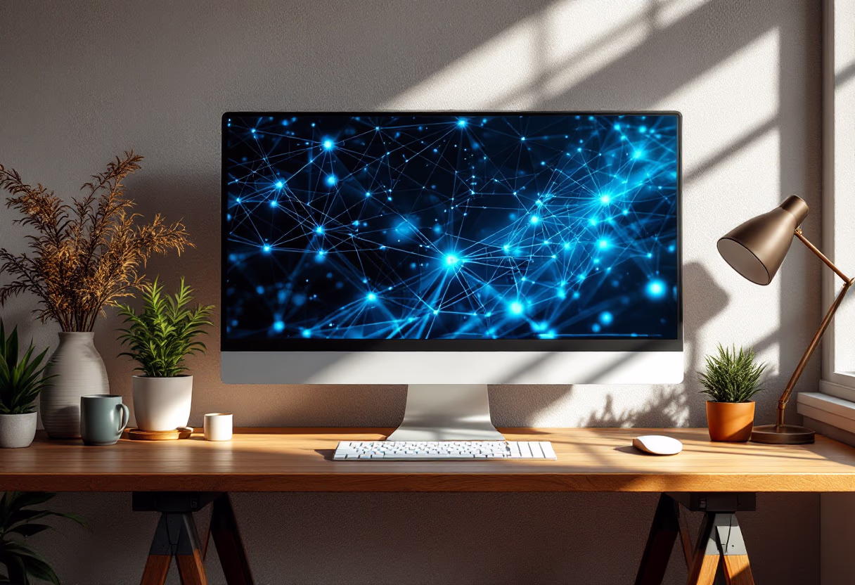 image of network connections on a screen