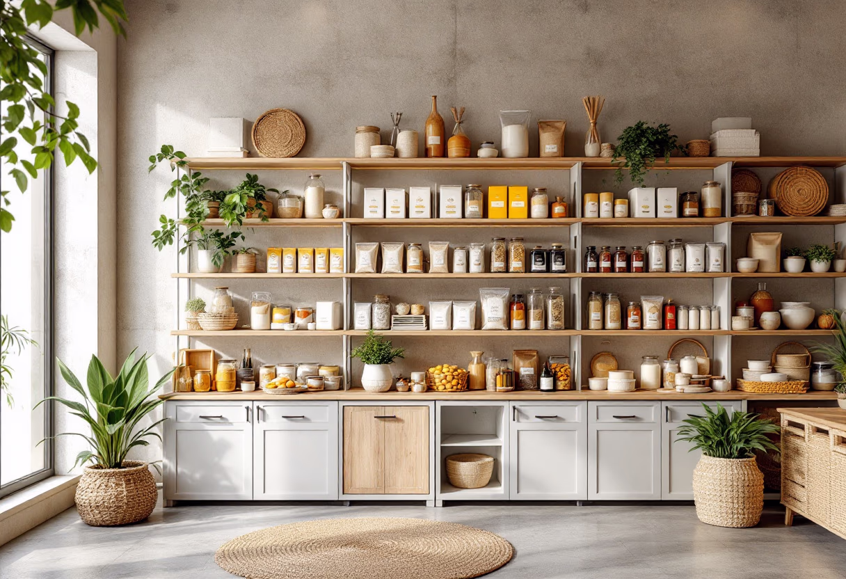 image of assortment of grocery products for a grocery store