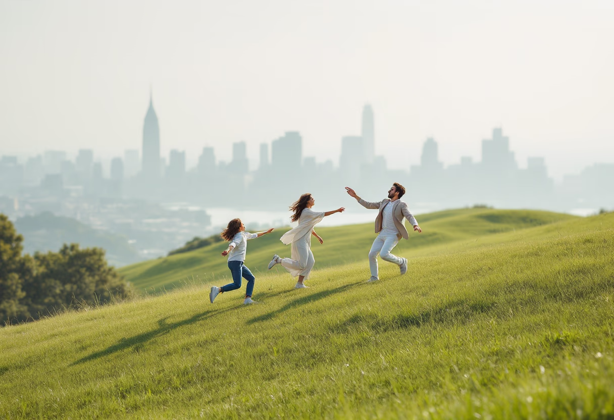 image of a family on vacation
