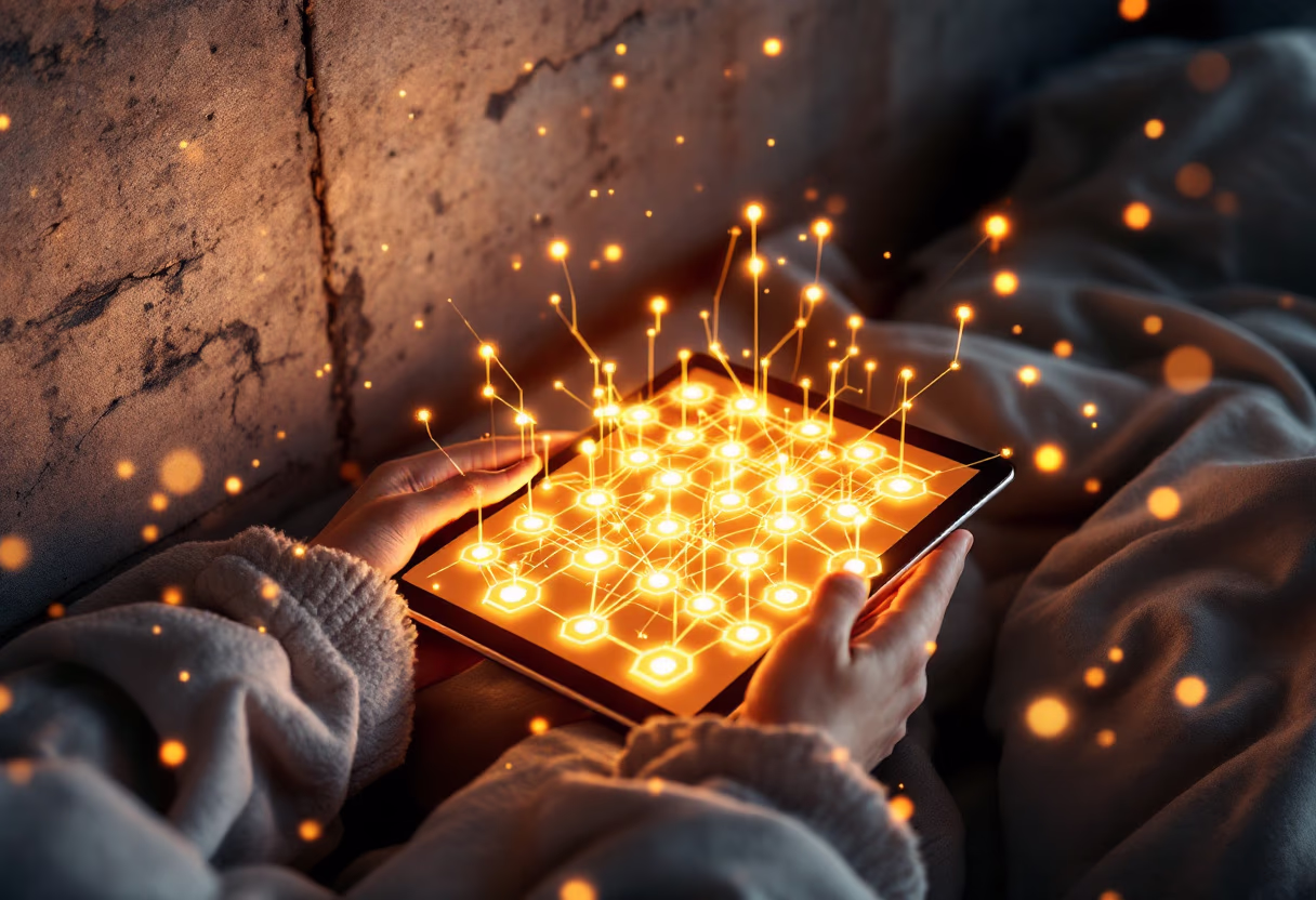 image of network connections on a screen