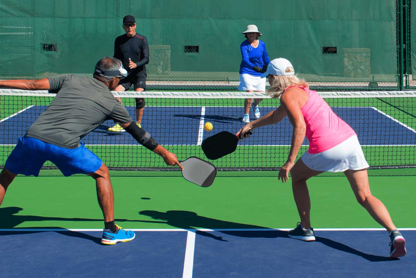 people playing pickleball 
