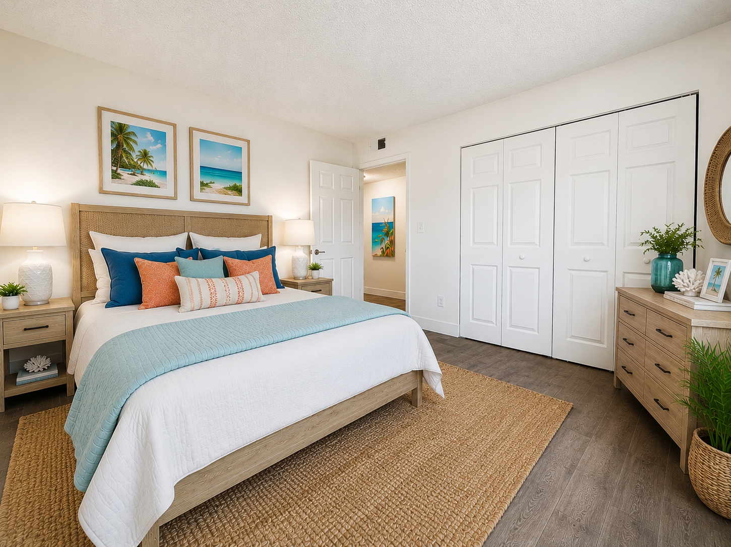 Bed with decor