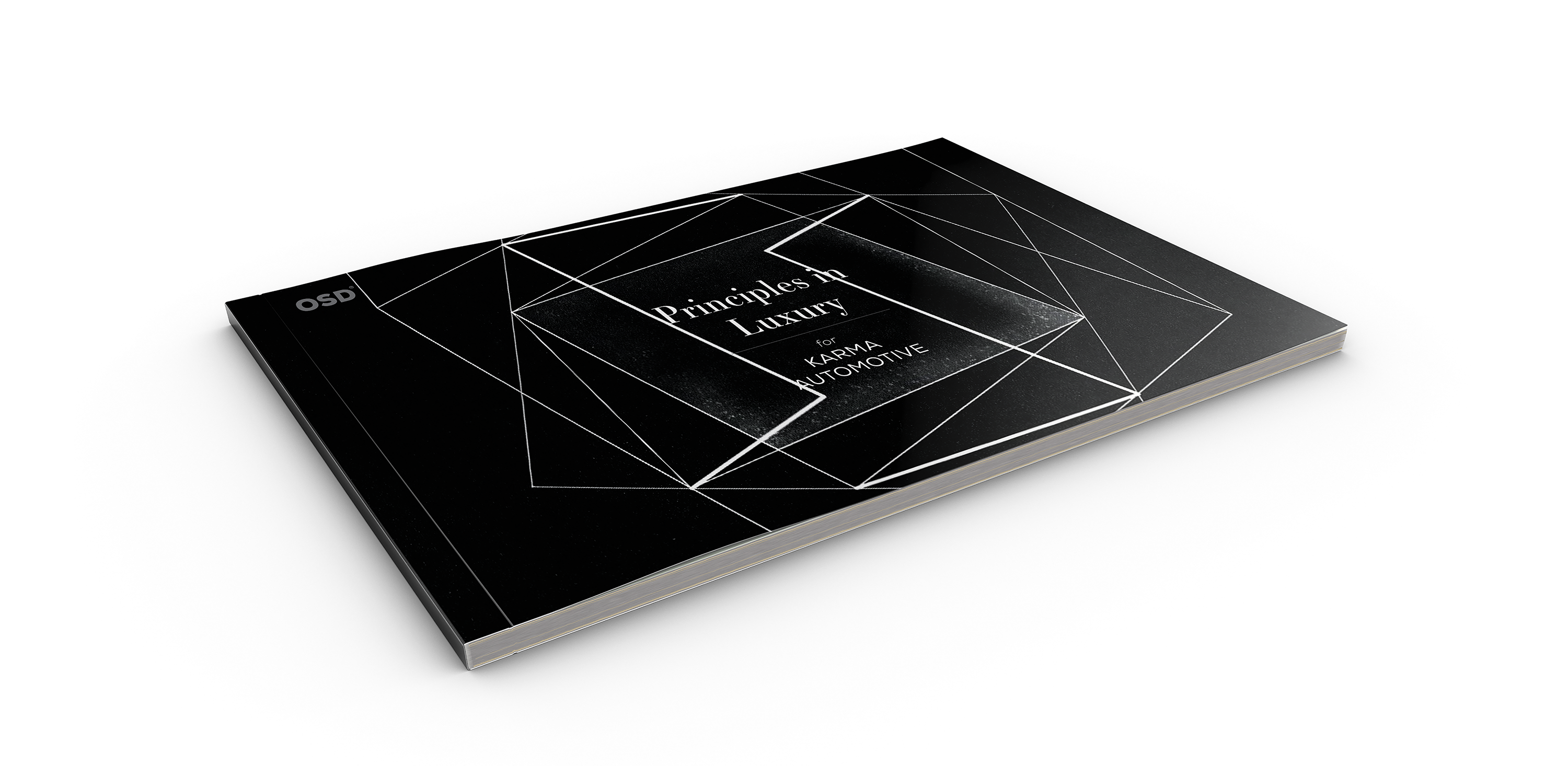 Cover of a luxury brand strategy presentation titled “Principles in Luxury” created for Karma Automotive.