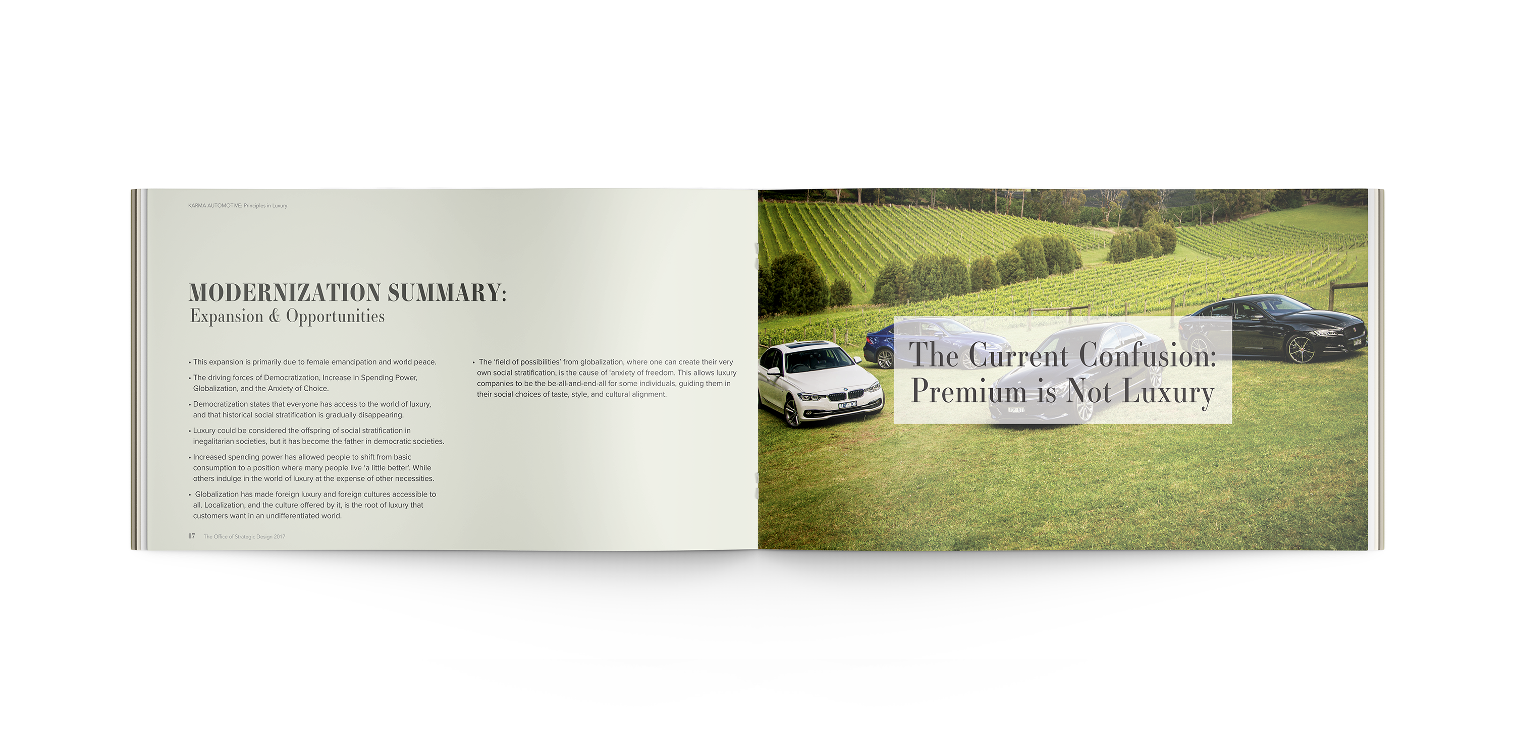 Automotive comparison illustrating the distinction between premium vehicles and true luxury brands.