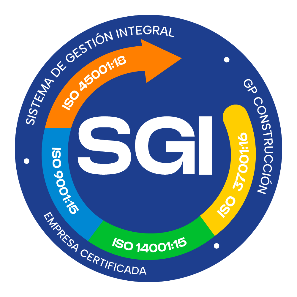 Sello del Sistema de Gestión Integral de GP Construcción.