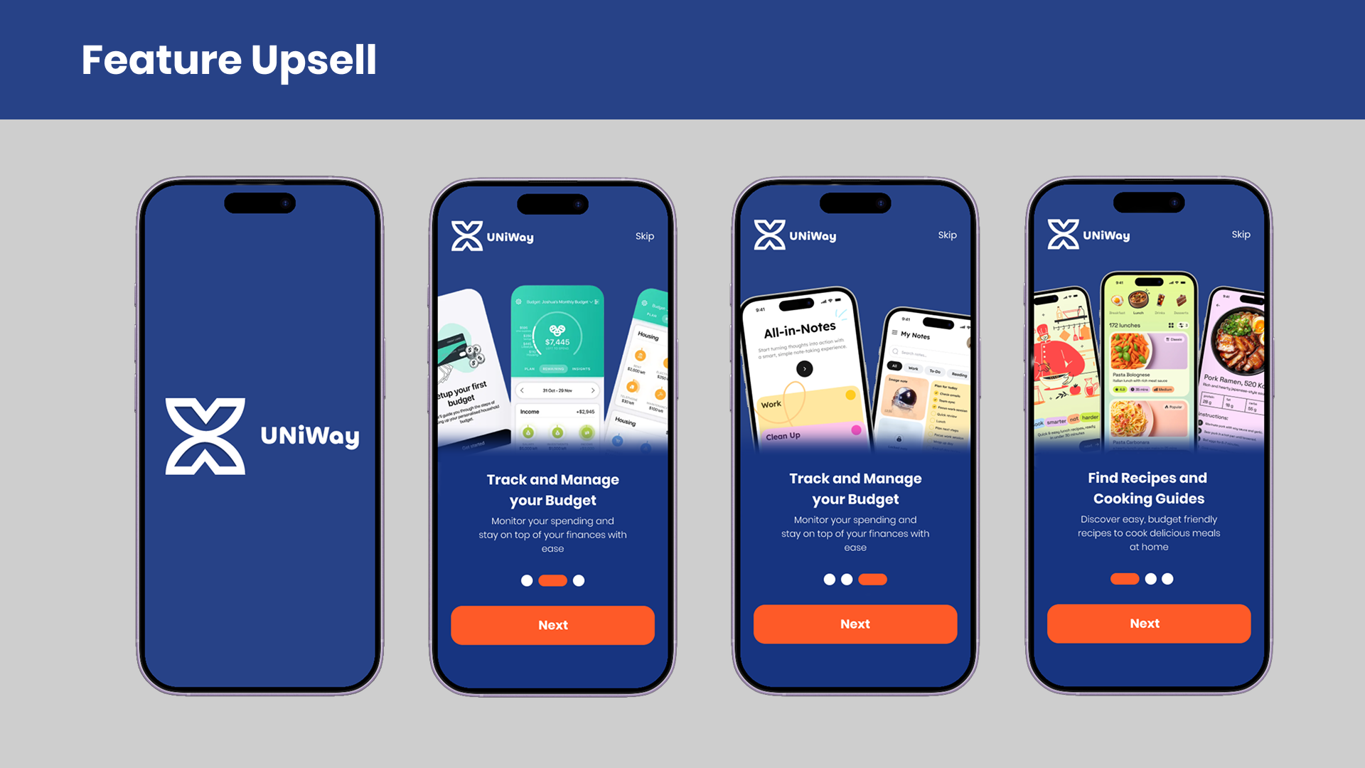 UNiWays UX case study showcasing the mobile app interface