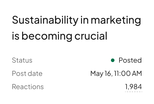 ReachSocial generate posts interface