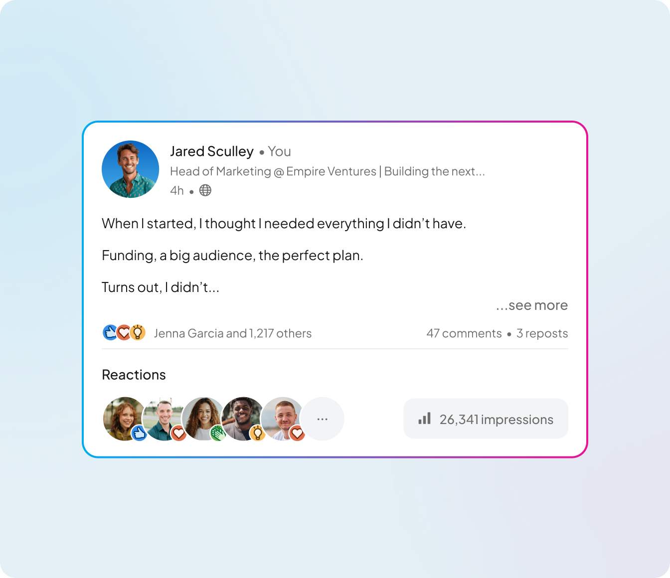 LinkedIn content workflow with ReachSocial automated planning and publishing