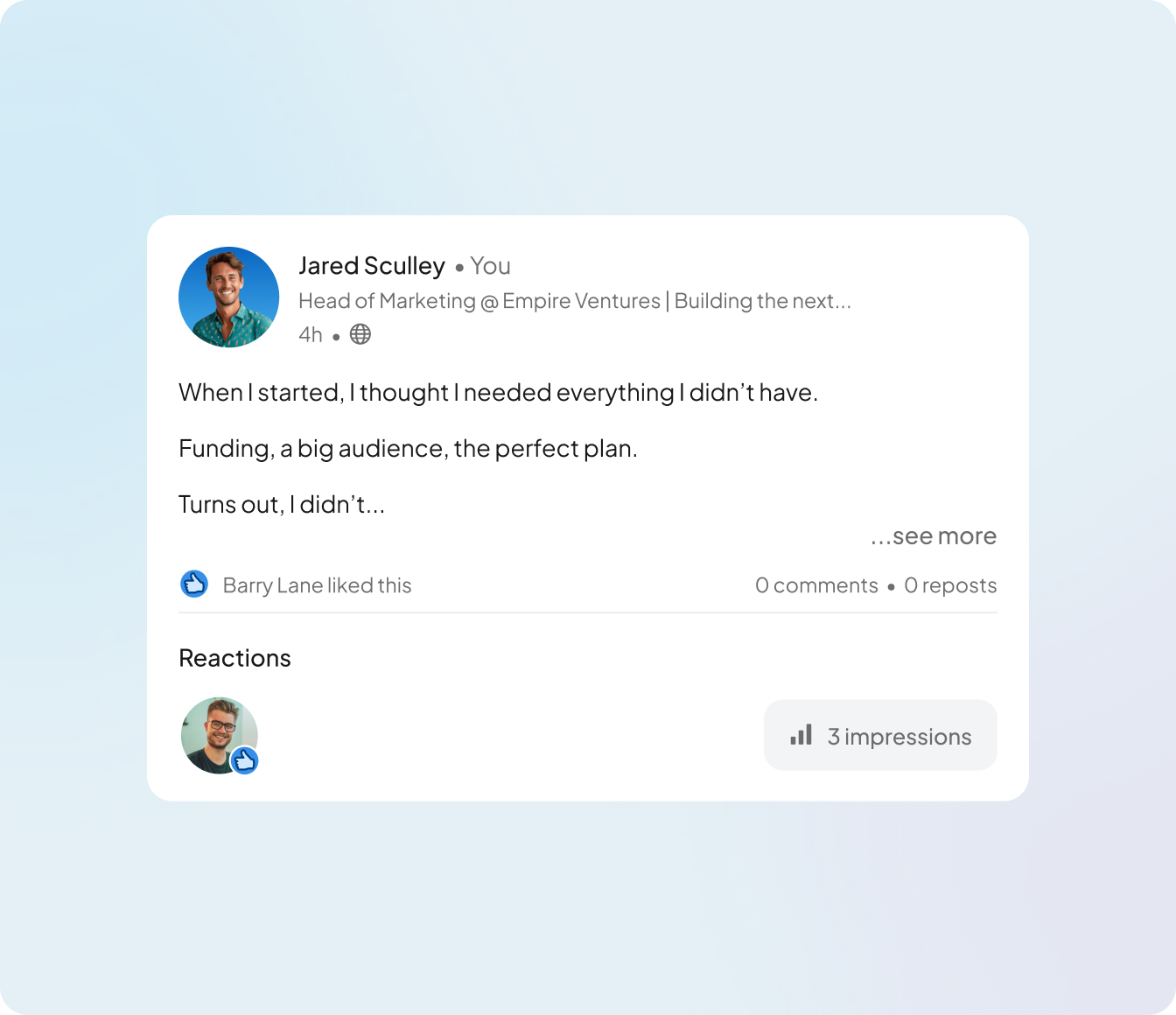 LinkedIn content workflow before ReachSocial