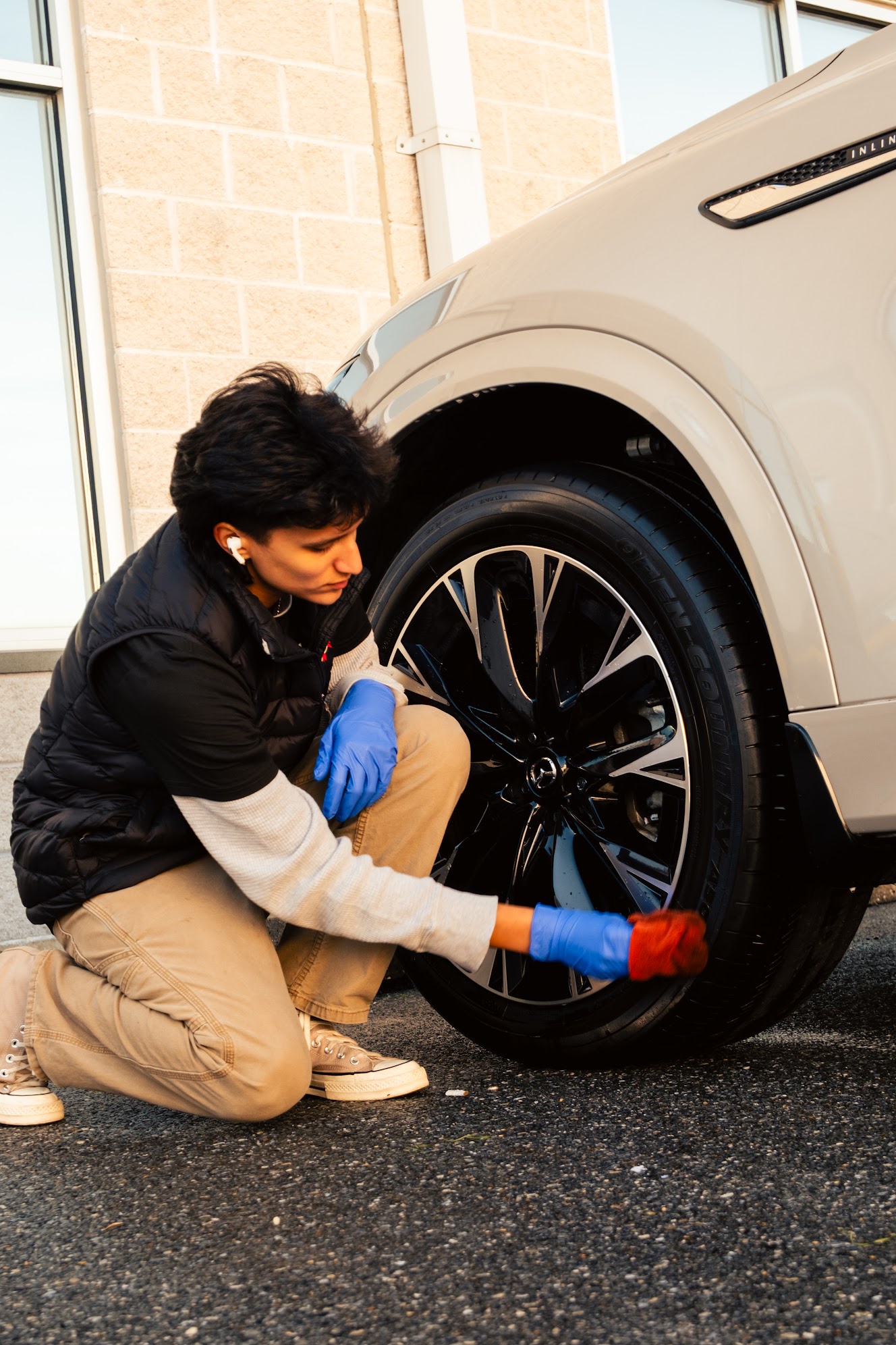 Professional auto detailing service showing meticulous paint care