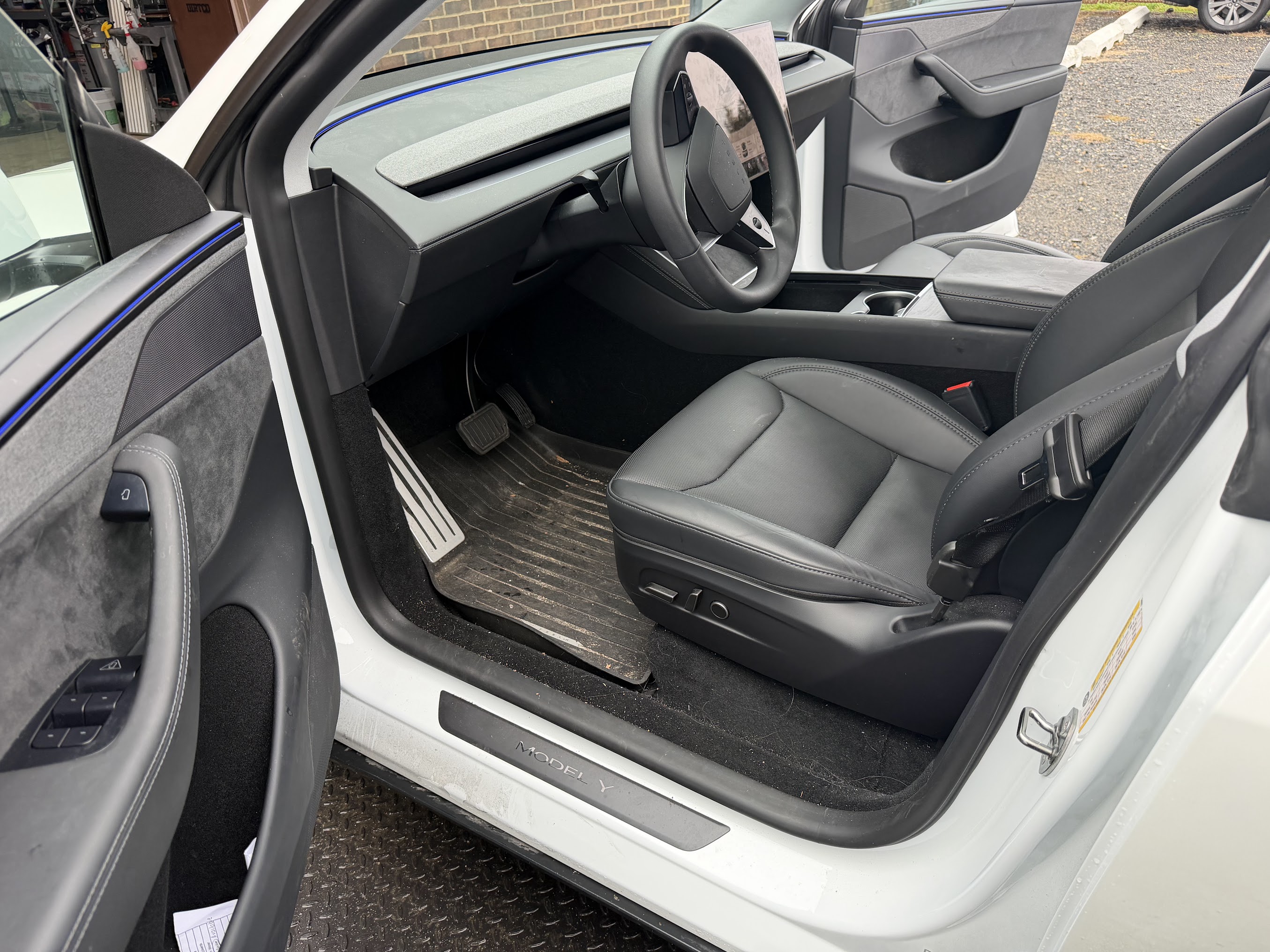 Tesla interior after professional cleaning with UV-resistant protective coating