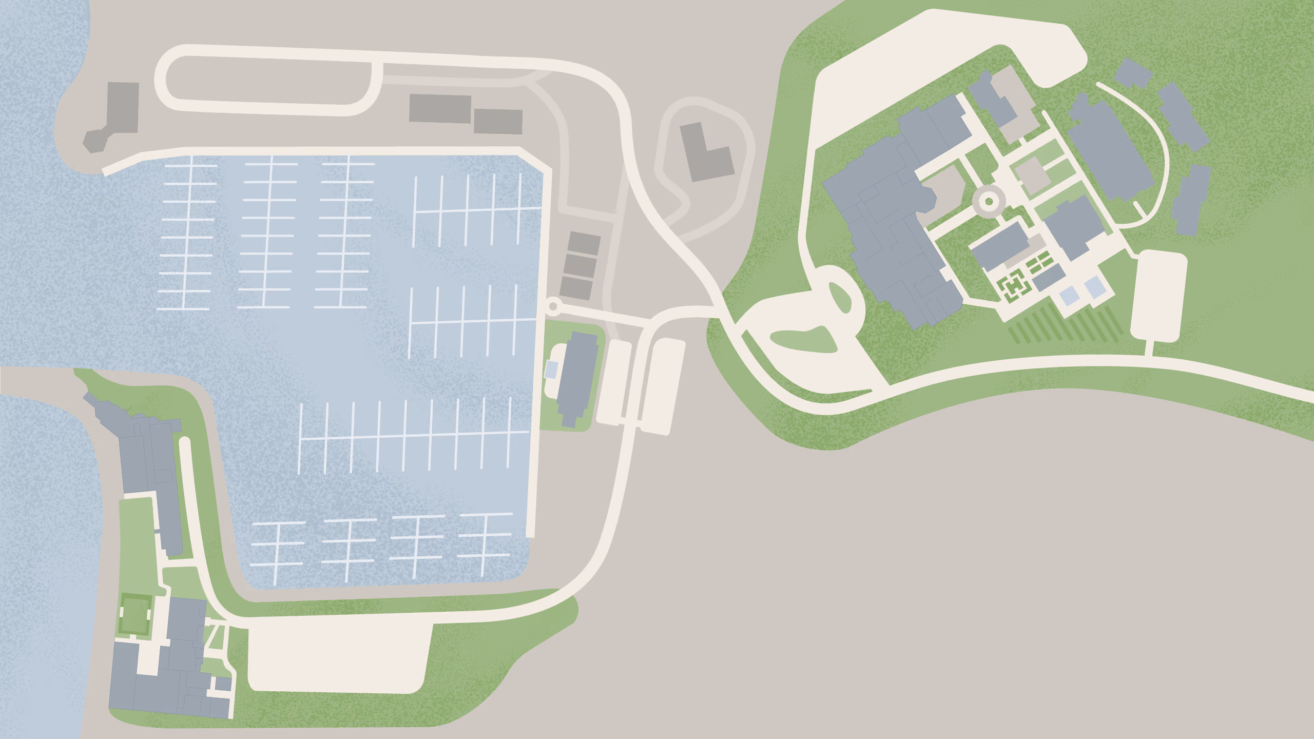 Illustrated map of the Chesapeake Bay Beach Club property and resort grounds