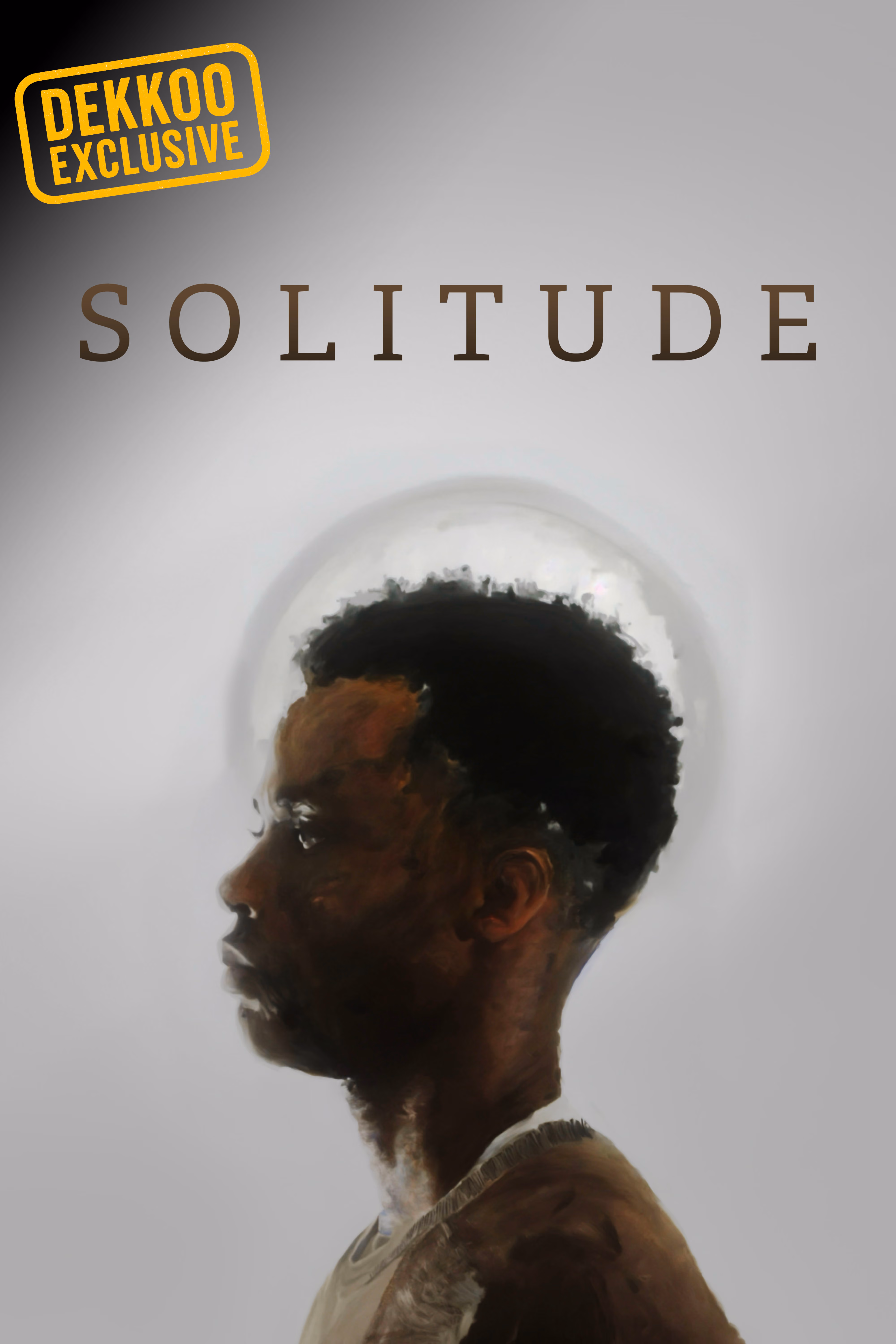 Solitude LGBTQ+ short film poster featuring a young man in profile