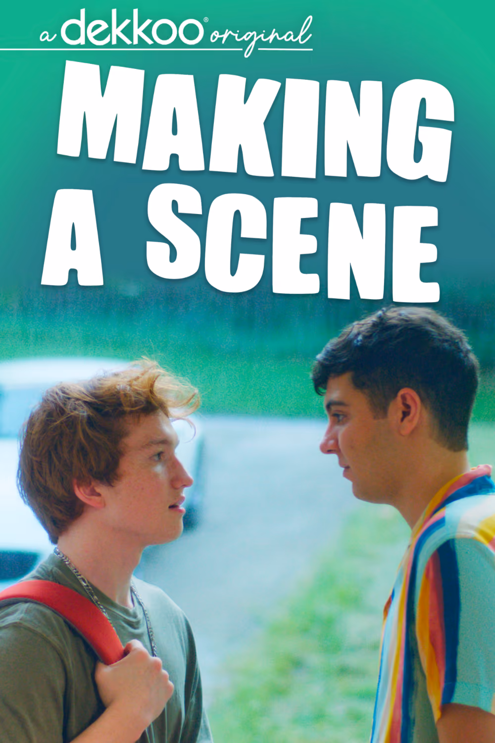 Making a Scene Dekkoo Original gay short film poster featuring two young men