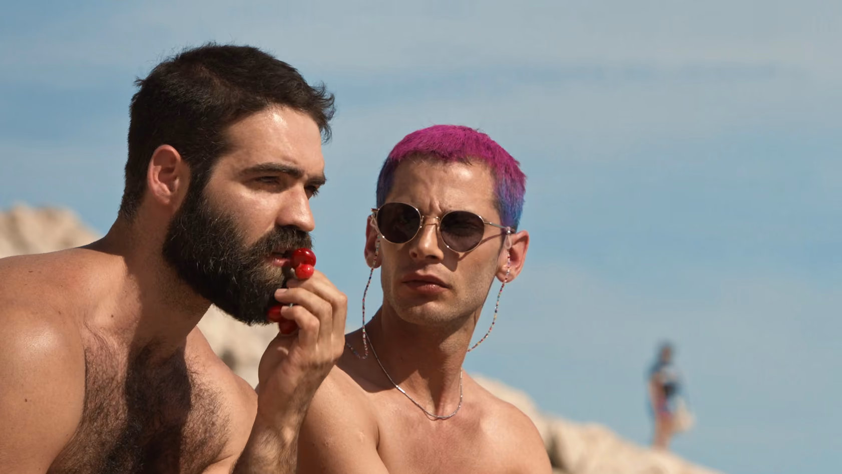 Demos and Nikitas together on the beach in The Summer With Carmen