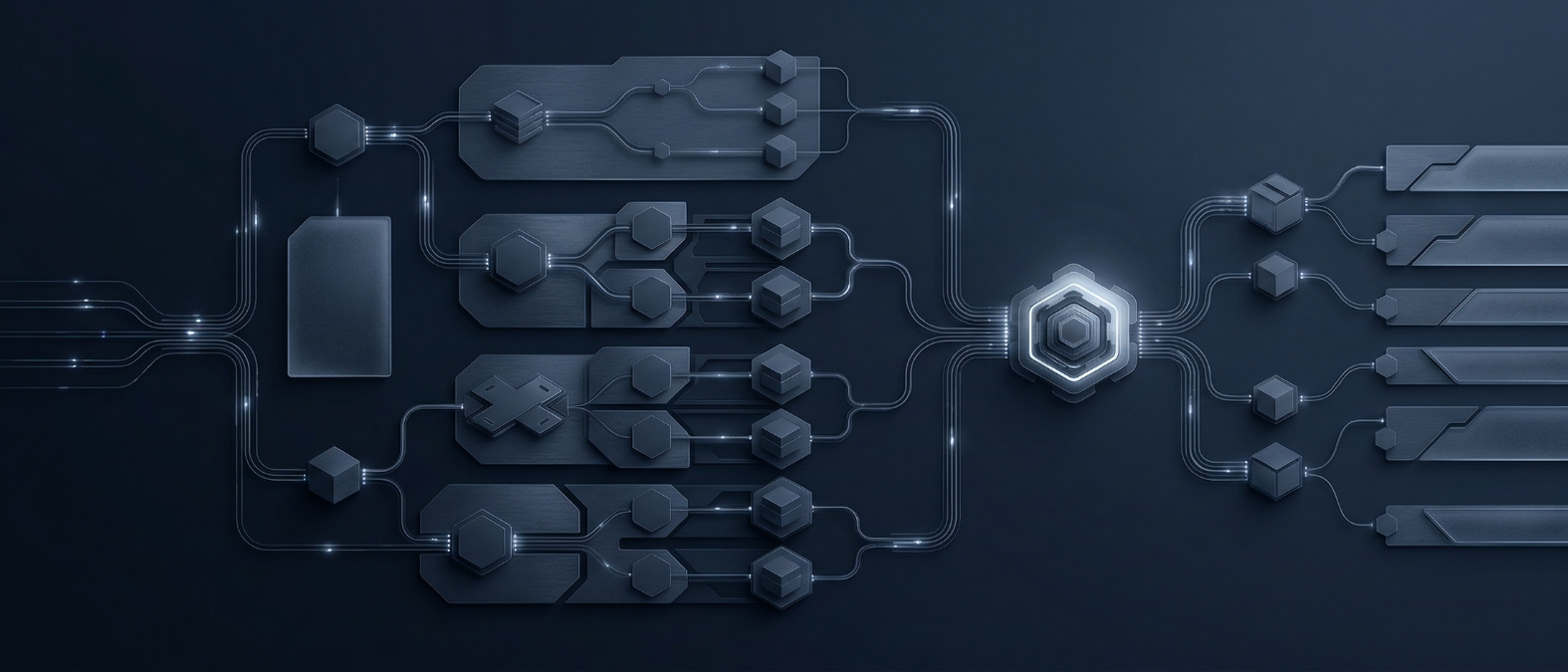 Abstrakte Visualisierung von Entscheidungslogik, Wissensextraktion und Lead-Qualifizierung im Unfallcockpit