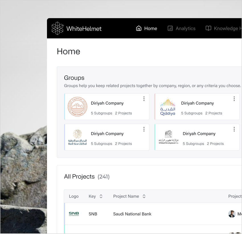 WhiteHelmet dashboard
