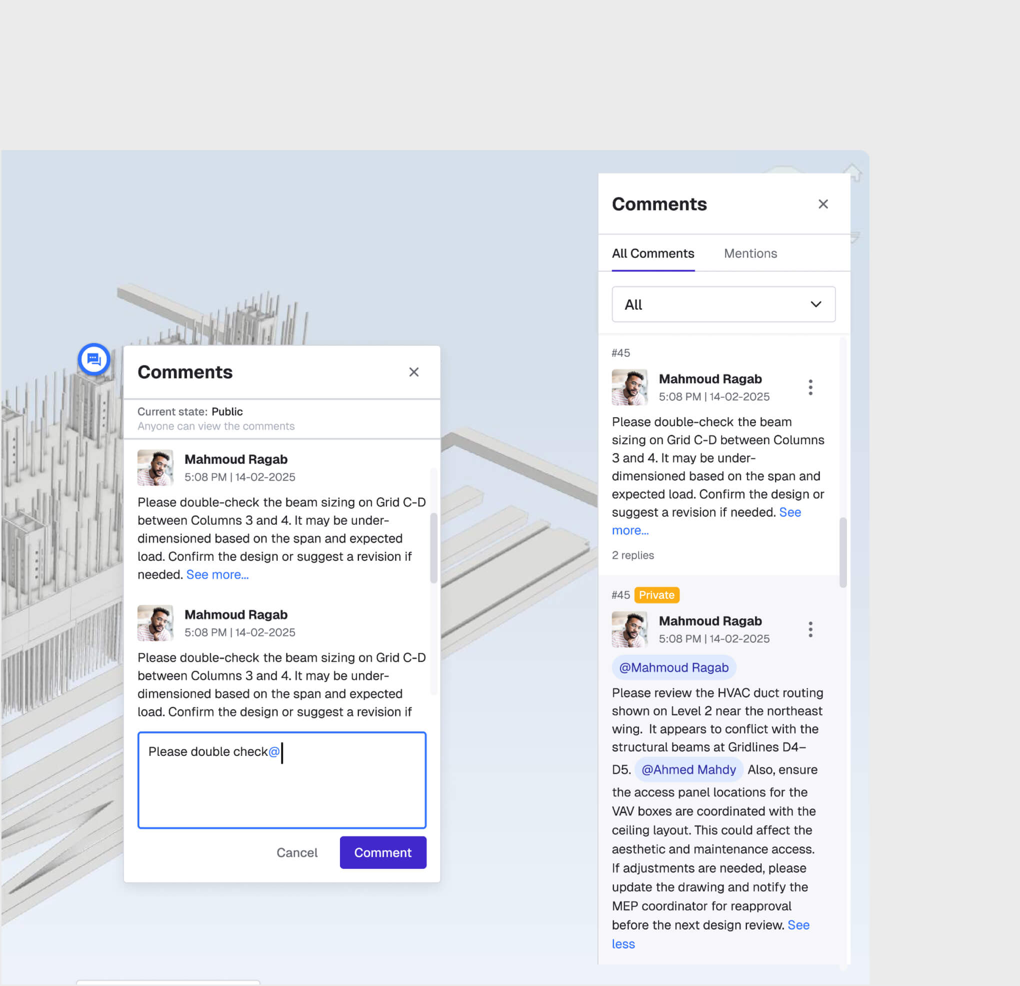 Public & Private Comments