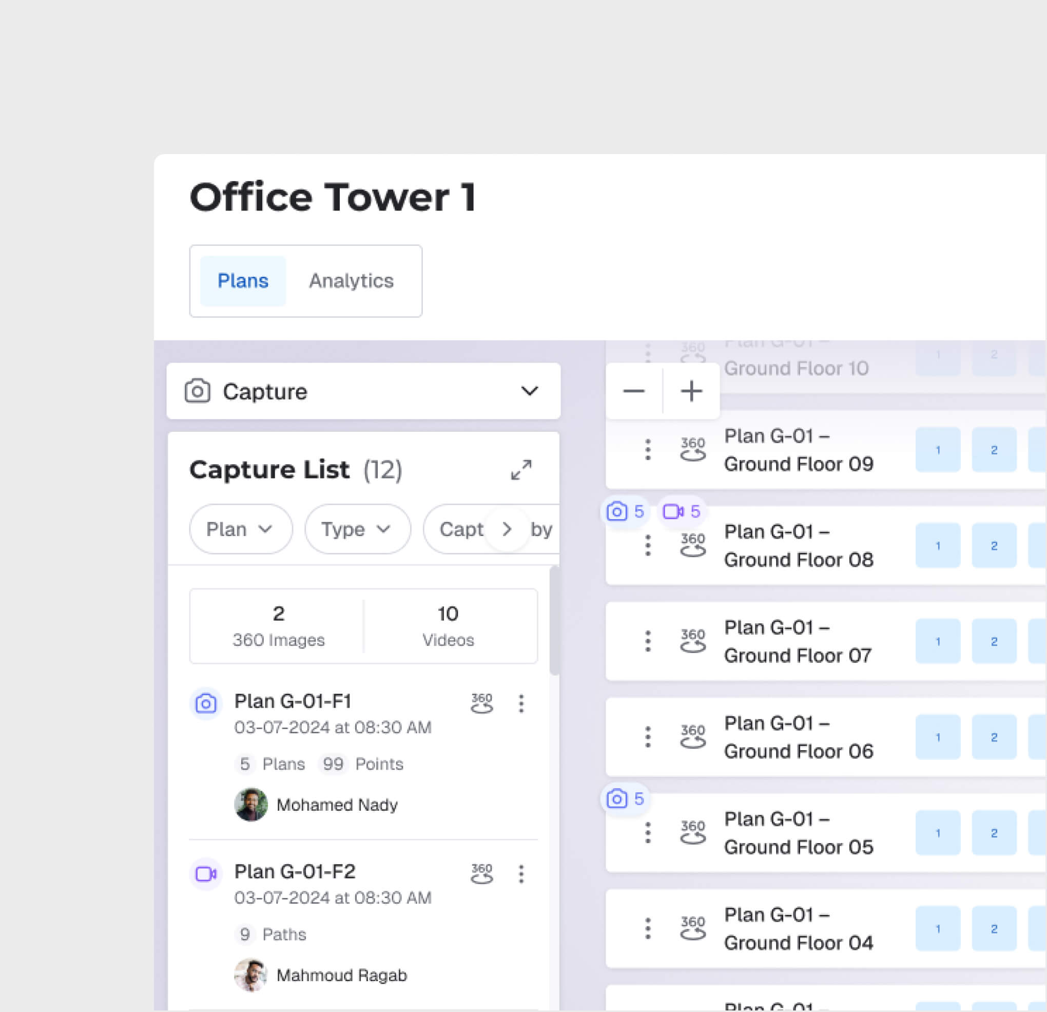 360° Capture Management