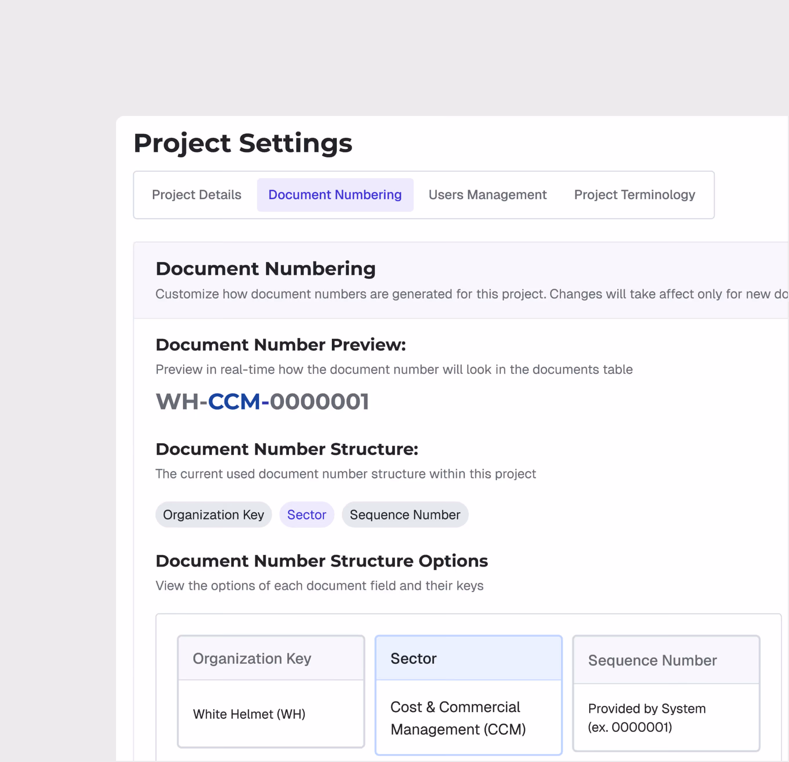 Document Numbering & Status